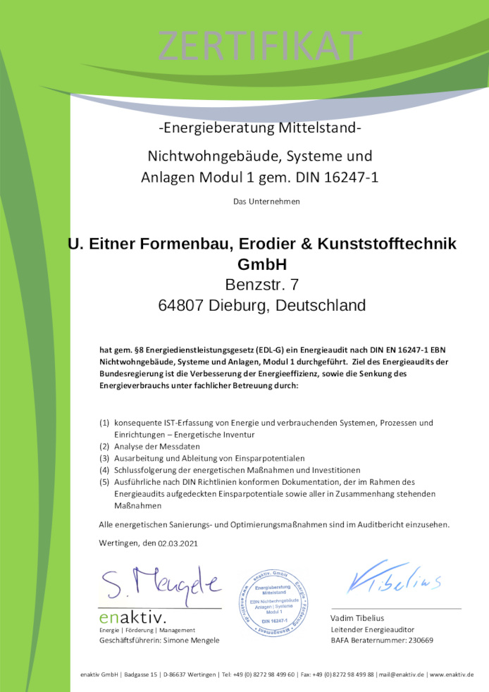 Certificate Energy